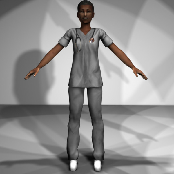 rigged medical personnel 3d model - Medical Personnel Collection Rigged - Women #2 by MasonMotion